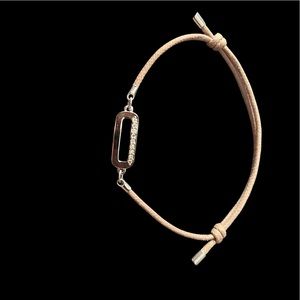 Swarovski Rectangle Cord Charm Bracelet